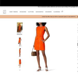 Orange Utility Dress